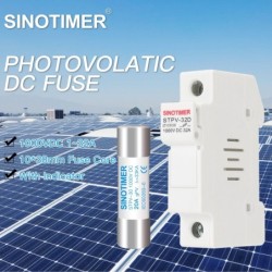 Soclu siguranta fuzibila DC SINOTIMER STPV-32D, 32A, 1000V DC, cartus 10x38 mm, pentru sisteme fotovoltaice